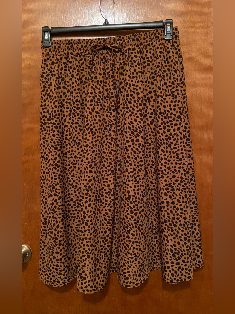 Plus Size Leopard Print Full Skirt